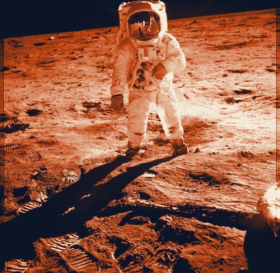 Buzz Aldrin en la Luna, misión Apollo 11 (NASA)